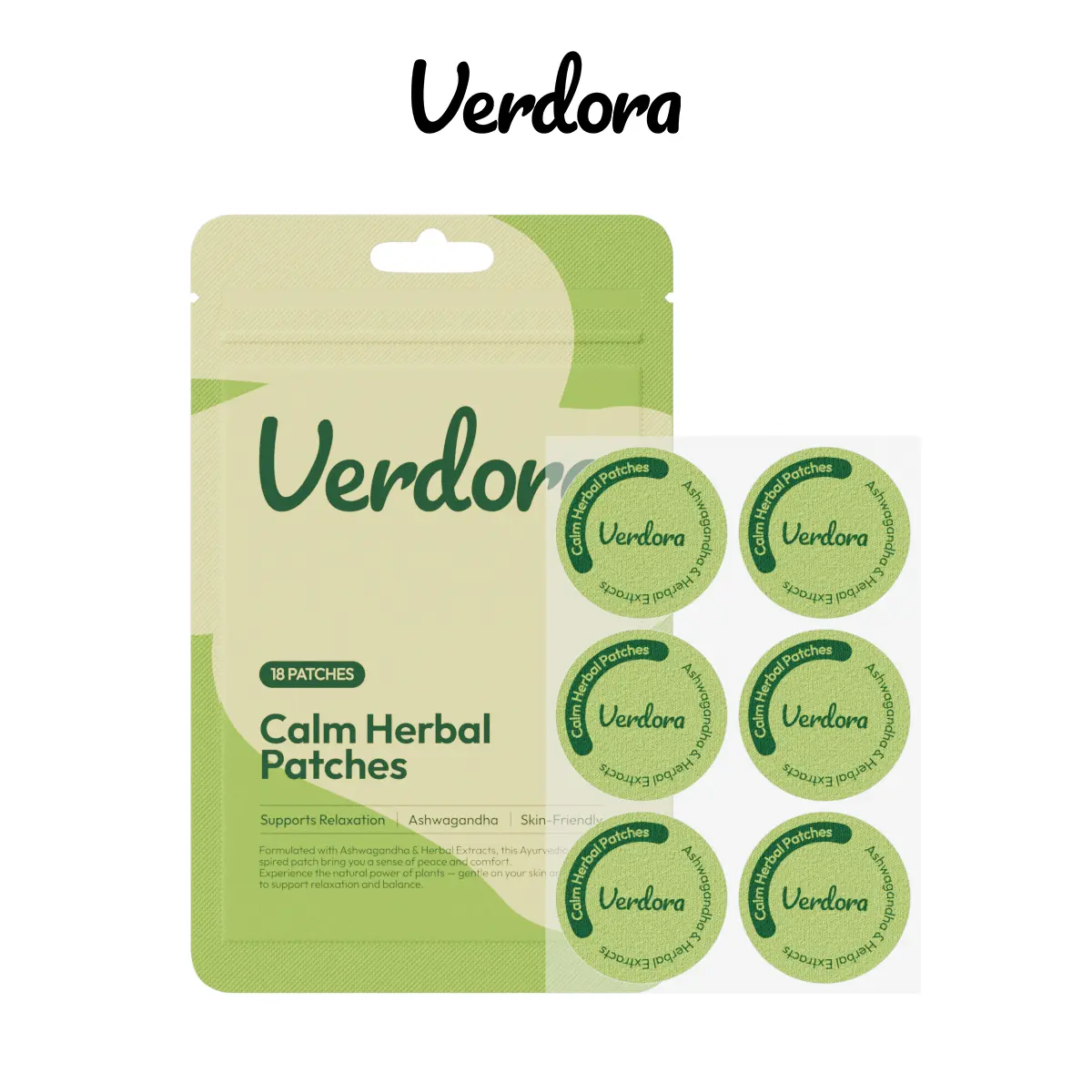 Calm Natural Botanical Daily Patches – Gentle Herbal Blend for Comfortable Daily Wear | Skin-Friendly Plant Extracts | Portable Routine Companion