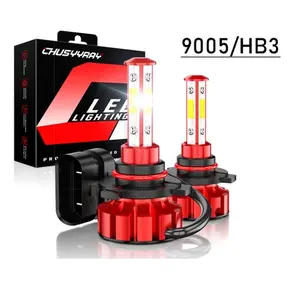 4Sides 9005 LED Headlight Bulbs Kit High For Chevy Silverado 1500 2500 2003-2019 Car Lighting Aerospace Aluminum