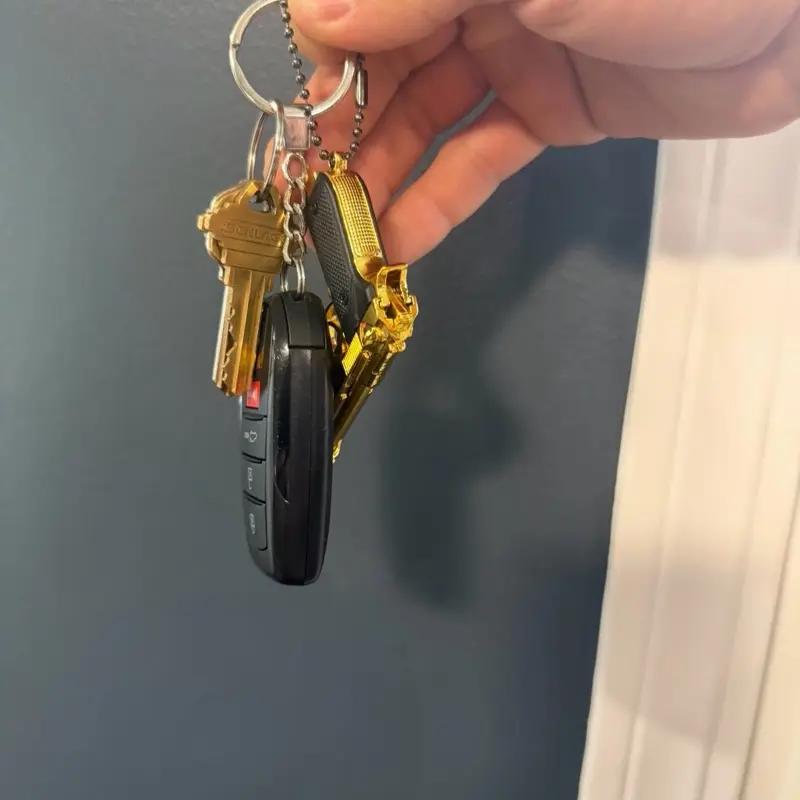Collectible Gold Keychains with Storage Case, Keychain Accessories