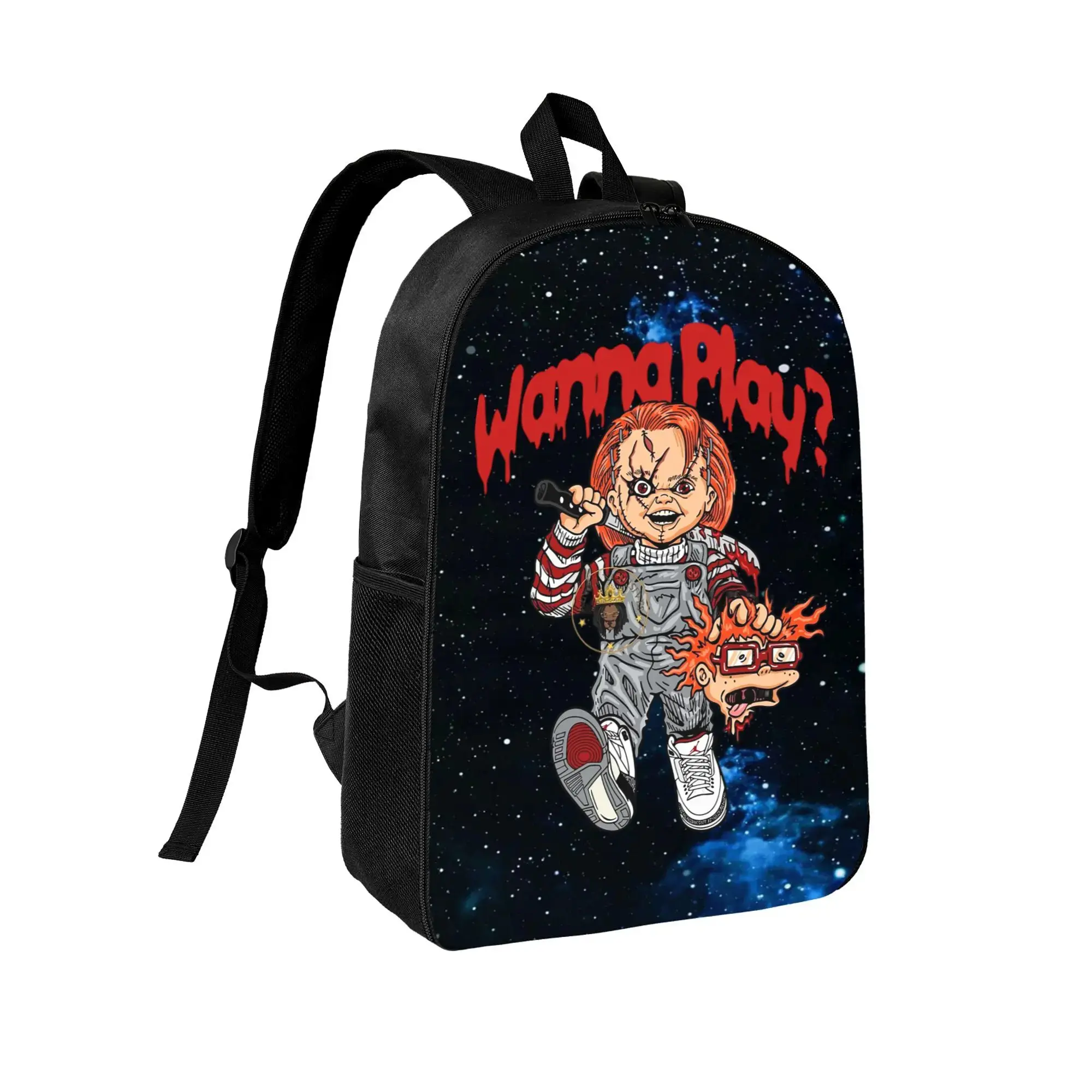 Chucky Backpack 17 Inch Large Capacity Galaxy School Bag for College Teens Students Back to School Gift