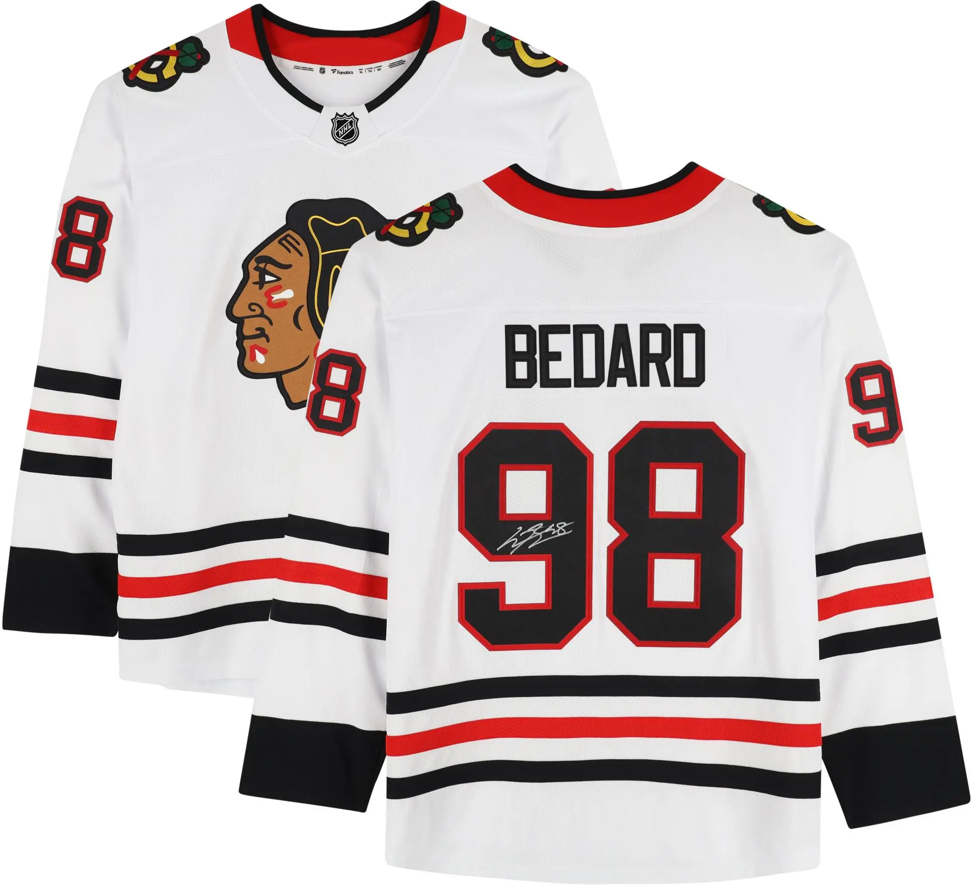 Connor Bedard Chicago Blackhawks Autographed White Fanatics Breakaway Jersey - Fanatics Authentic Certified