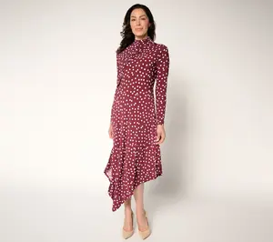 Me by Jennie Garth Regular Asymmetrical City Midi Dress