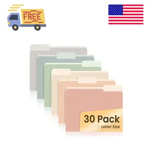 File Folders, 30 Pack Manilla Folders 8.5 x 11, Colored File Folders Home Office School Supplies