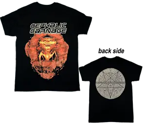 Cephalic Carnage Tshirt – Heavy Metal Shirt Double Sided Black Tee Casual Collar Cotton Fabric