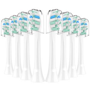 Replacement Brush Head for Philips Sonicare Electric Toothbrush, Compatible with Sonicare Click-On Handle, Effective Cleaning, Medium-Soft DuPont Bristles, 8 Pack, White