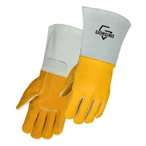 GIORGINO Stick Welding Gloves, Premium Cow Grain Leather on Back