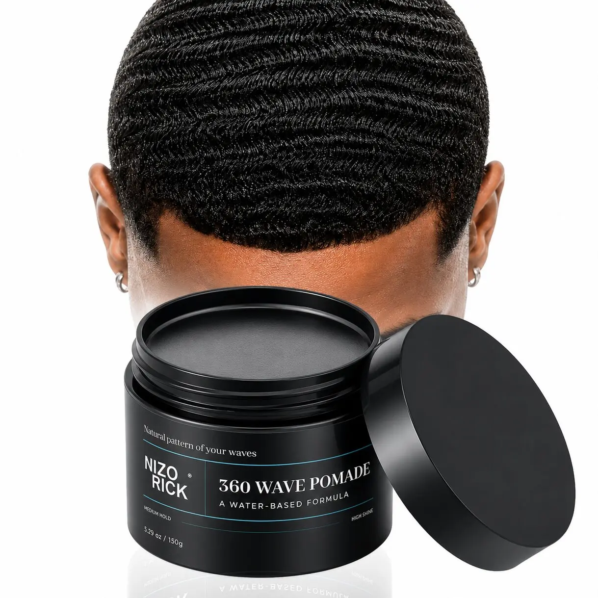 360 Wave Pomade for Men - Strong Hold Water-Based Styling for Defined Waves Non-Greasy Finish, 150g 360 Wave Pomade for Men - Strong Hold Water-Based Styling for Defined Waves Non-Greasy Finish, 150g