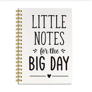 Wedding Spiral Notebook, 8.3*5.5 Inches, Engagement Bride Gift, Wedding Planning Line Page Notebook, Perfect for Holiday Parties, Gifts