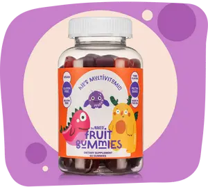 Naked Kids' Multivitamin Gummies 60 Fruit Gummies - Vegan Gluten-Free Gelatin-Free Multivitamin Gummies with Fruit Pectin for Kids' Nutrition
