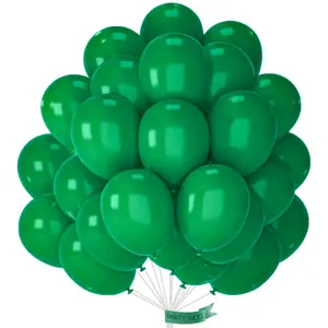 PartyWoo Dark Green Balloons 50pcs 12 Inch Emerald Hunter Forest Green Balloons for Wedding Boy Baby Shower Birthday Christmas Graduation Dinosaur Jungle Golf Theme Party Decorations Green-Y56