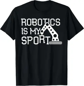 Robotics T Shirt for Men Robotics Is My Sport Coding Tee T-Shirt Pure Cotton Graphic Tees Menswear Top: Gifts for Men & Women