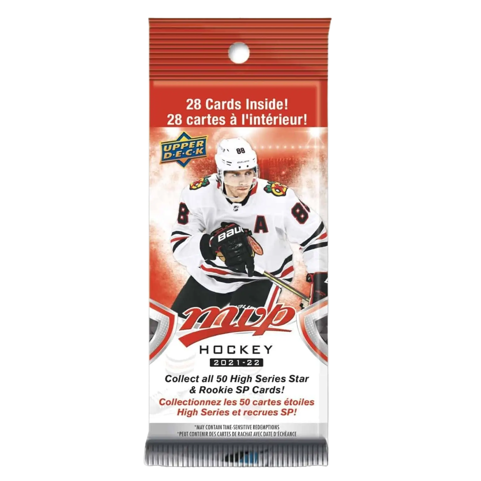 2021-22 Upper Deck MVP Series Ice Hockey Hobby Fat Pack Bundle - Collectible Sports Cards, 28-Card Items, Hobby Trading Cards, 28 Cards
