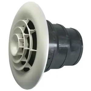 White Round Ceiling Diffuser and 8-7-6 in. Reducing Boot