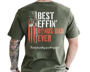 Best Effin’ Bonus Dad Ever Vintage T-shirt, Funny Stepdad Shirt, Father’s Day Gift, Bonus Dad Appreciation Tee, Classic Unisex T-Shirt, Menswear Top