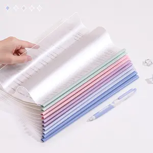 Baytory 40 Pack Clear Report Covers with Sliding Bar, Multi-Color Project Folders for A4 and Letter Size Paper, Resume Presentation Binder for School and Business, Test Paper Folder