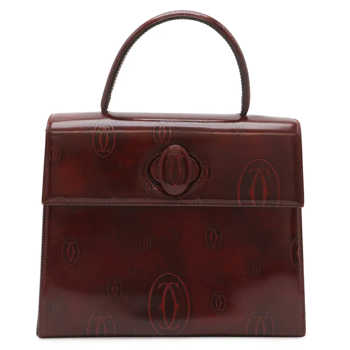 Pre-owned Cartier Patent Leather Shoulder Bags Happy Birthday Patent Calf Handbag