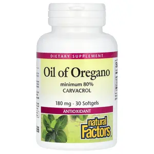 Natural Factors Oil Of Oregano, 180 mg, 30 Softgels