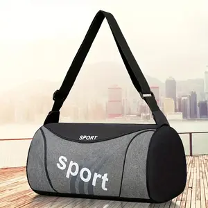 Unisex Nylon Sports Duffel Bag - Waterproof Travel, Gym and Fitness Bag with Zipper Closure, Stylish "SPORT" Lettering Design, Durability for Outdoor Activities, Gym Bag