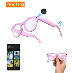 PENGTENG High-Definition 4K Camera Smart Glasses, Video Recording & Translation, Wireless Calling, Music Playback, Voice Assistant, Suitable For Daily Life, Leisure Vacation, Outdoor Sports Wear
