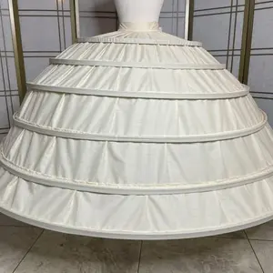 Hoop for Big Quinceanera Dress - White Satin Layered Skirt Support