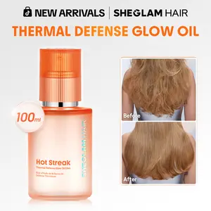 SHEGLAM HAIR Hot Streak Thermal Defense Glow Oil Elixir - 100ml Lightweight Frizz Control Nourishing Shine Drops-Effortlessbeauty-Productosdecabello- Coachella-mothersdaygift