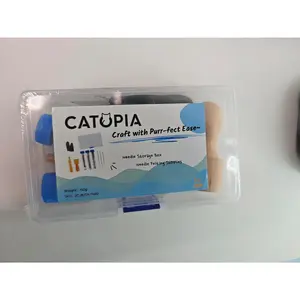 Wool Felting Needles Tools Supplies with Poking Needle Storage Box, Including 1 Three-Needle Pen with 3 Needles and 30Pcs Needles in 3 Sizes