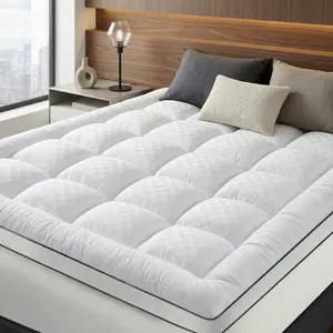 Extra Thick Pillow Top Mattress Pad Queen Size, Ultra Soft Overfilled Bed Topper with Deep Pocket, Cloud-Like Comfort for Better Sleep