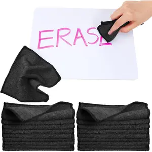 Cloth Dry Erase Cloth Rags Reasonable Towels Microfiber Towels Cars Wash(6 x 6 Inch,Black,50 Pcs)
