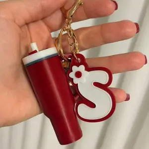 Mini Tumbler Charm, Cute Decorative Accessory for Water Bottles, Portable Keychain Attachment