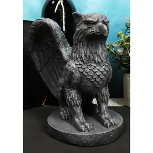 Ebros Griffon Griffin Eagle Lion Gargoyle Statue Home Decor Figurine 6.75" Tall