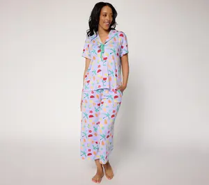 MUK LUKS Better with Bows Butterknit Rib Pajama Set