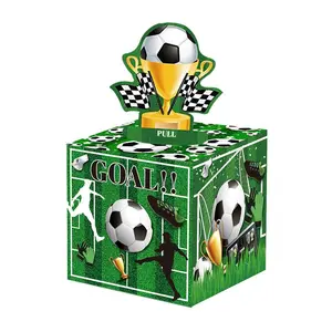 Football match Surprise party favor gift boxes are given to family and friends in a surprising way in a modern and simple style