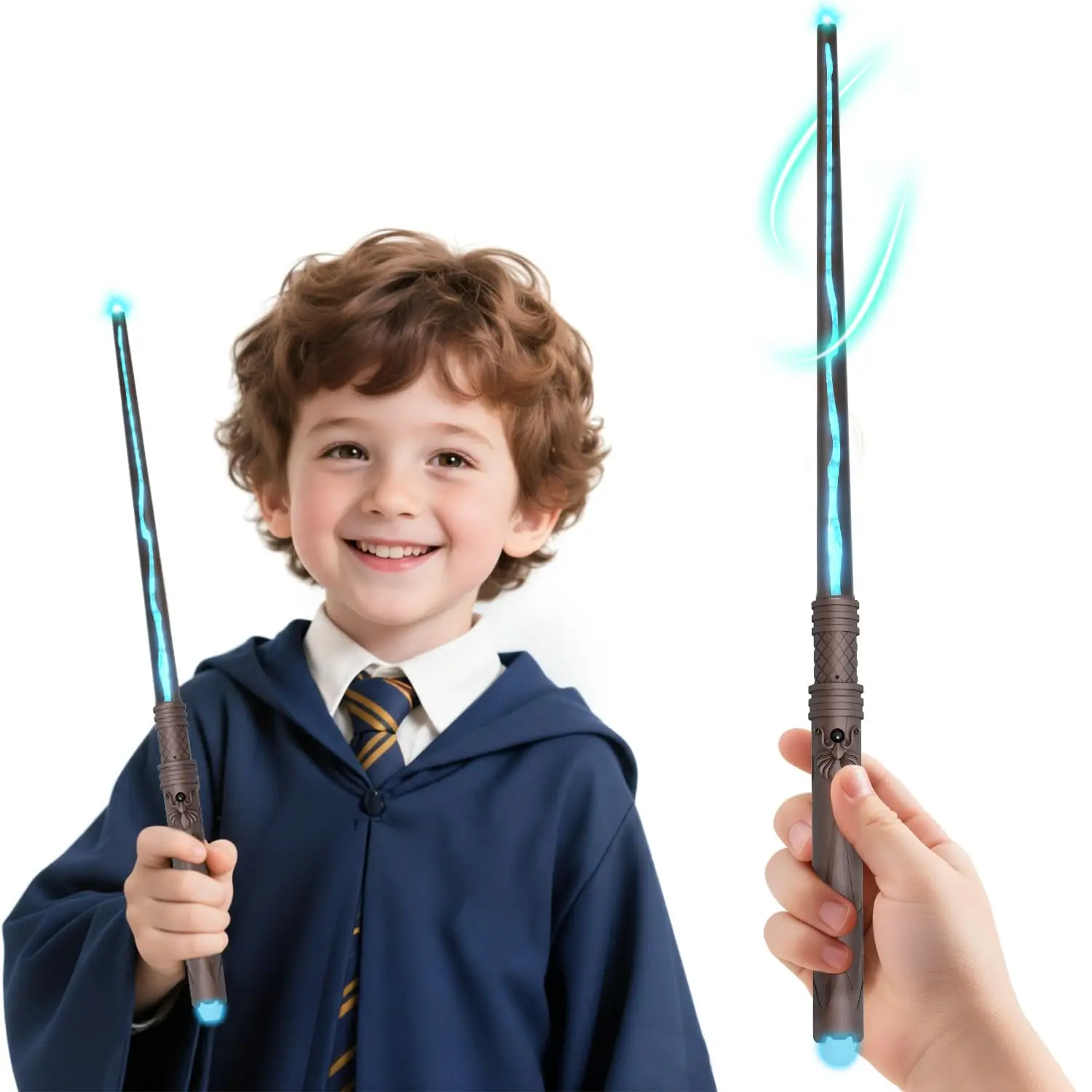 Voice-Activated Magic Wand, Light-Up Wand, Magic Wand, Stunning Special Effects, Halloween Roleplay, Prop, Wand Accessory, Cosplay Party, Dumbledore Prop