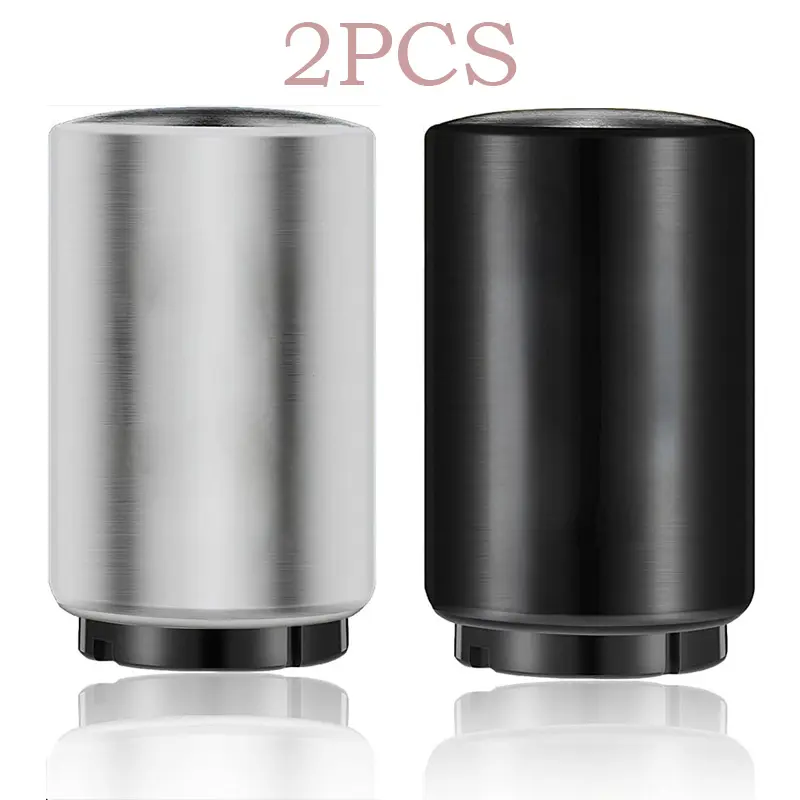 2pcs Magnetic Bottle Opener - Stainless Steel Push Pull Cap Catcher, Automatic Beer Opener for Easy Use to Bar,Parties, Picnic Camping,Metal Reflective Design, Lovely Bottle Finish