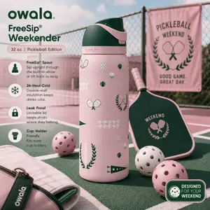 Owala FreeSip 32oz Weekender Water Bottle Leak Proof Insulated Stainless Steel Straw Lid Travel Sports Hydration Tumbler