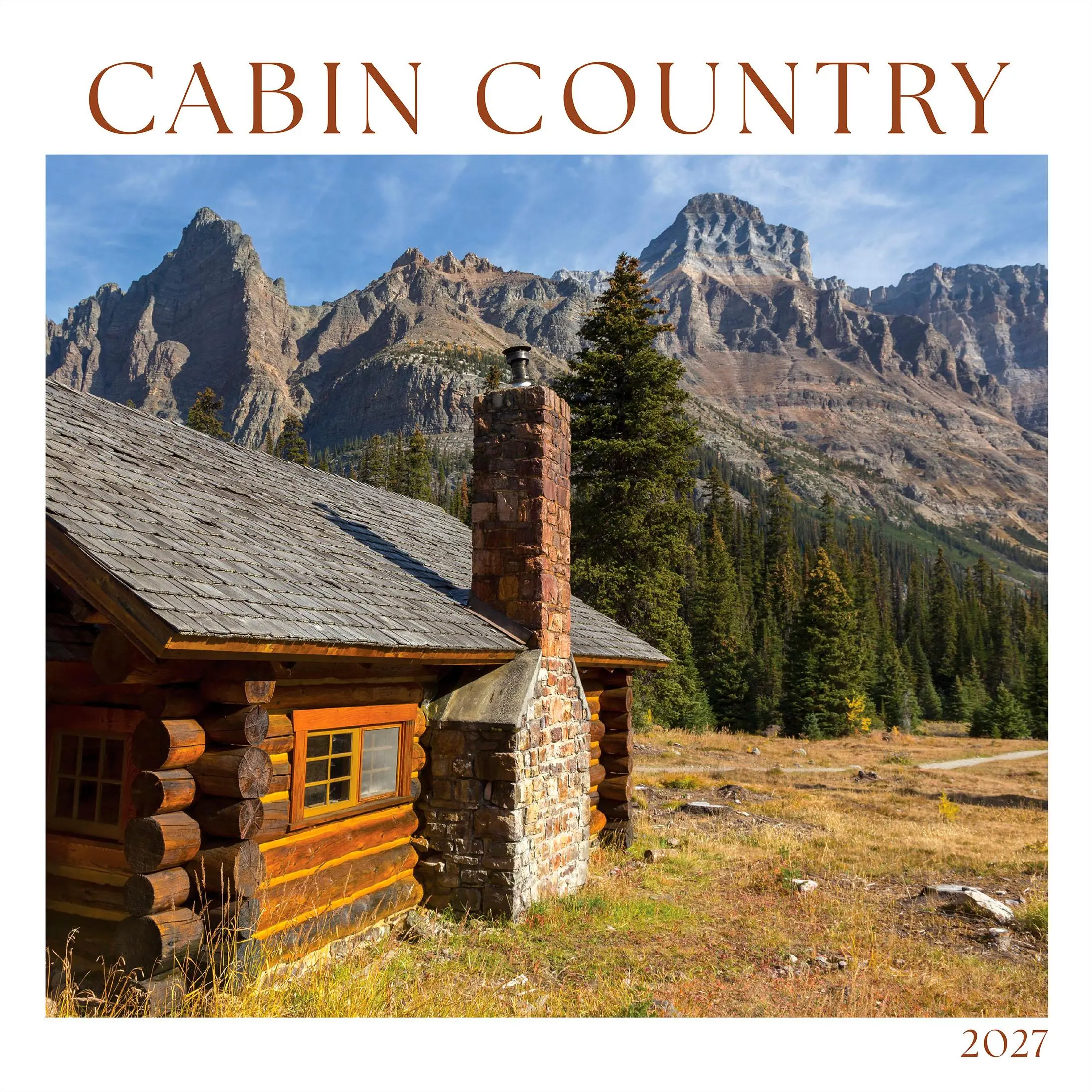 Cabin Country | 2027 12 x 24 Inch (Hanging) Monthly Square Wall Calendar