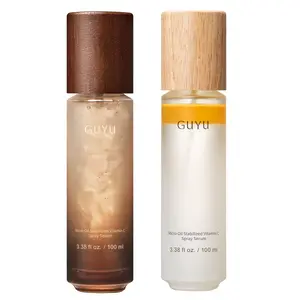 GUYU Hydrating Serum Spray Skincare Set - Collagen Firming Jelly Mist & Brightening Vitamin C Serum Spray, Compound K, Hyaluronic Acid, Centella Asiatica, Ectoin, Moisturizing, Anti Aging, Wrinkle Release, Calming, Smoothing, Repairing#dealsforyoudays