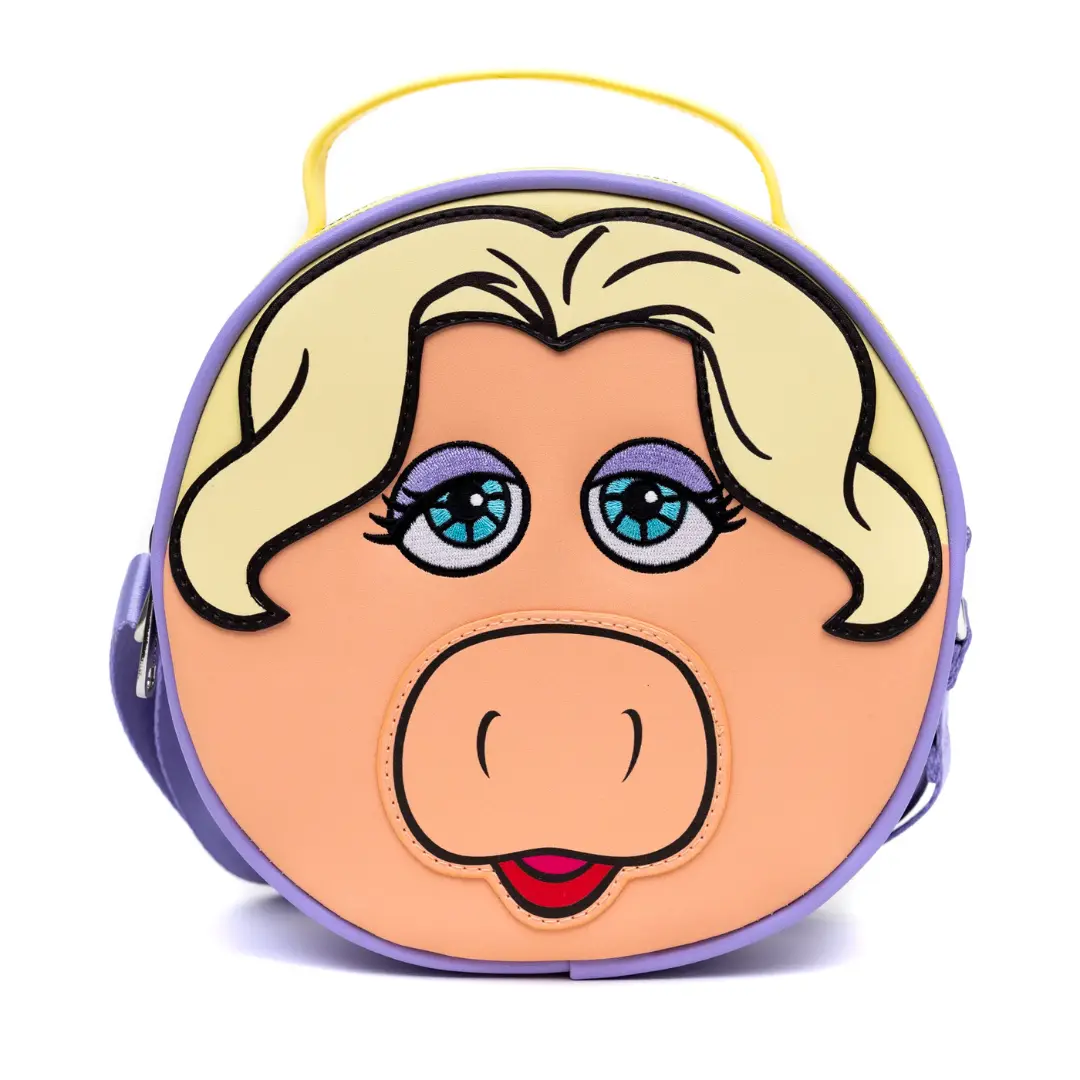 The Muppets Miss Piggy Face Round Crossbody Bag