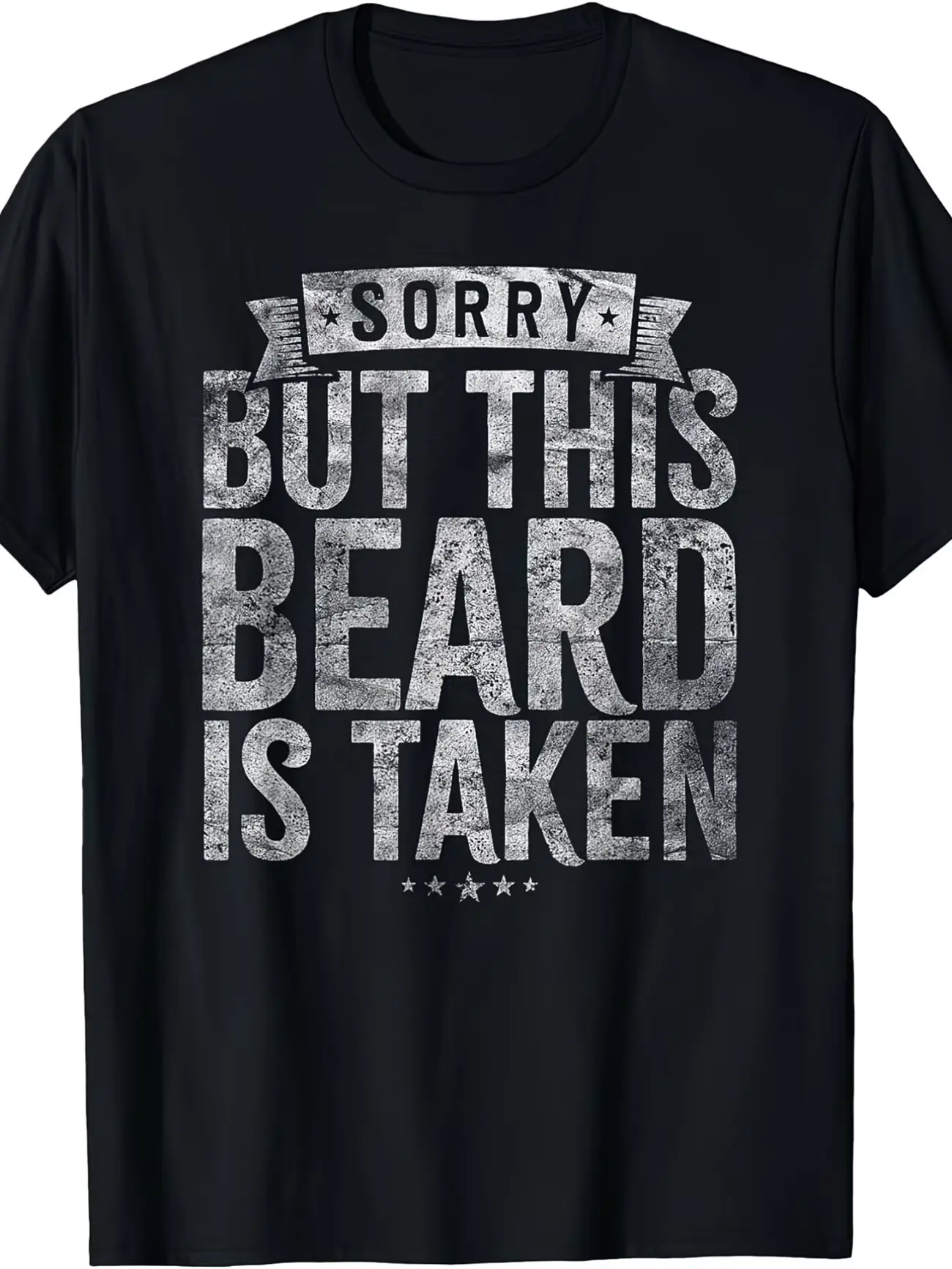 Men's Four Seasons Print Round Neck Beard Design T Shirt, Sorry This Beard Was Taken T Shirt Top For Daily Activities Crew Neck Drop Shoulder