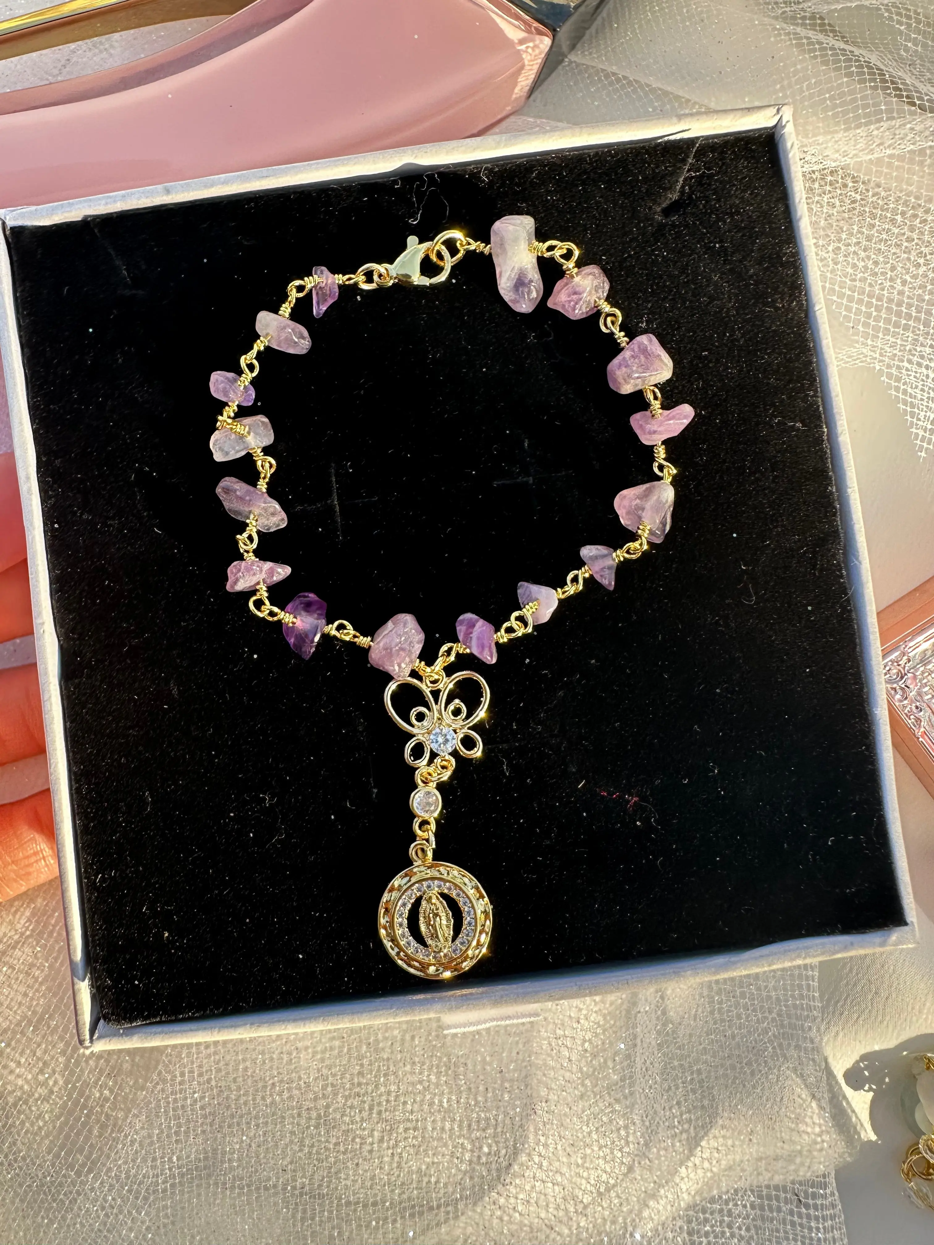 Mini Virgin Mary Car Rosary