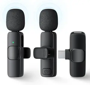 Wireless Mini Microphone for iPhone, Android Phone - Lavalier Lapel Mic for Audio Video Recording - Clip on Content Creator Microphones for YouTube Tiktok Podcast Vlogging