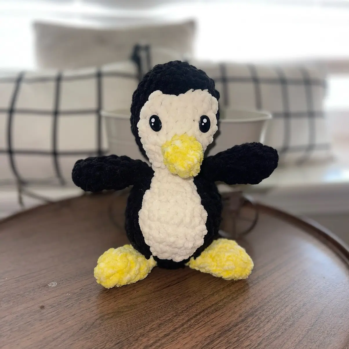 Crochet penguin stuffie
