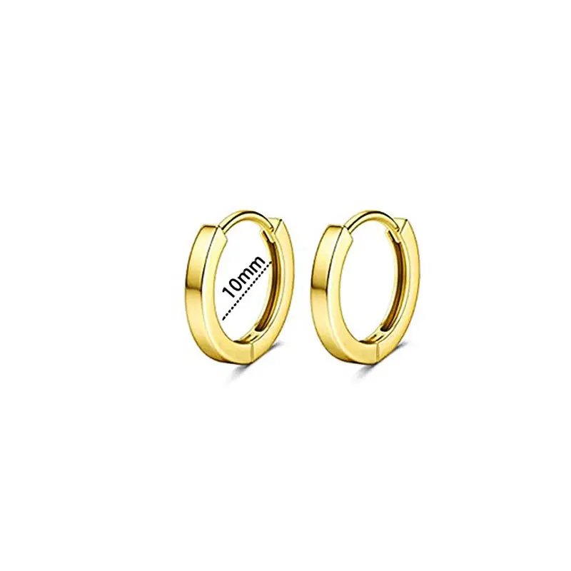 A pair of golden square earrings