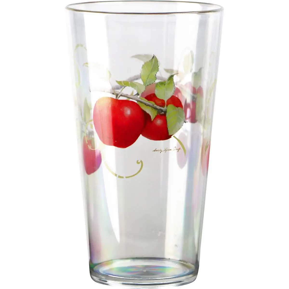 212 MAIN 6-Piece Set Glasses - 19oz Lightweight Acrylic Beverage Drinkware with Round Artwork, Dishwasher-Safe for Cold Drinks, Indoor/Outdoor Kitchen Use, Six-Piece Set Glasses