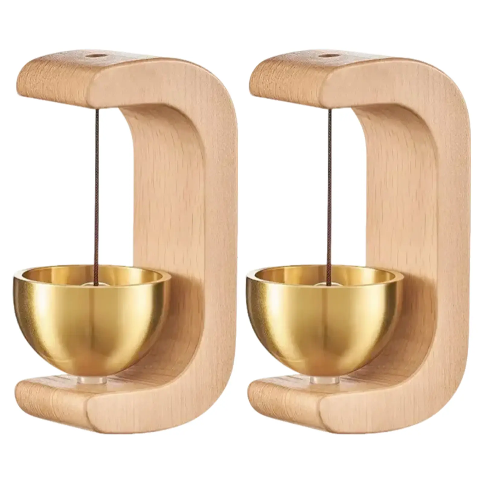 Keefrash 2 Count Suction Door Type Solid Wood Wind Chime, Magnetic Hangable Entry Door Chime, Vintage Wind Chime Hanging Ornament, Home Decor Supplies, Wall Decor, Modern