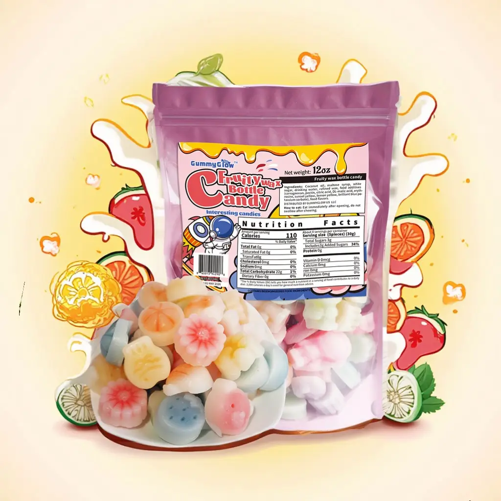 #FallFreshness Coconut Fragrance Wax Bottle Candy Drinks Filled with Flavored Syrups (Strawberry, Orange, Lemon, Blue Raspberry, and Green Apple Flavo