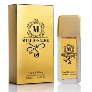 Urban Collection Millionaire Eau De Parfum 100ml Spray for Men Bold Citrus Spicy Fragrance with Blood Mandarin Cinnamon & Leather in Elegant Paper Box