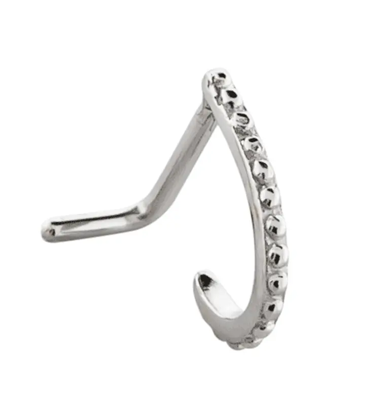 18G Beaded Line Nose Curve