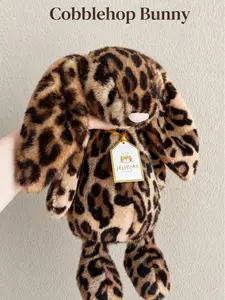 Jellycat Cobblehop Bunny Ruby Leopard Plush with Dust Bag, Rare Spotted Bunny Stuffed Animal, Collector Gift, NWT US Stock