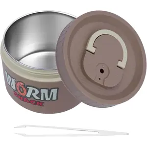 Fishing  Container, Insulated Stainless Steel, Live  Storage, Worm Storage Box, Nightcrawler Box,  , Compact and Durable,Small and Portable, Keeps   and Alive